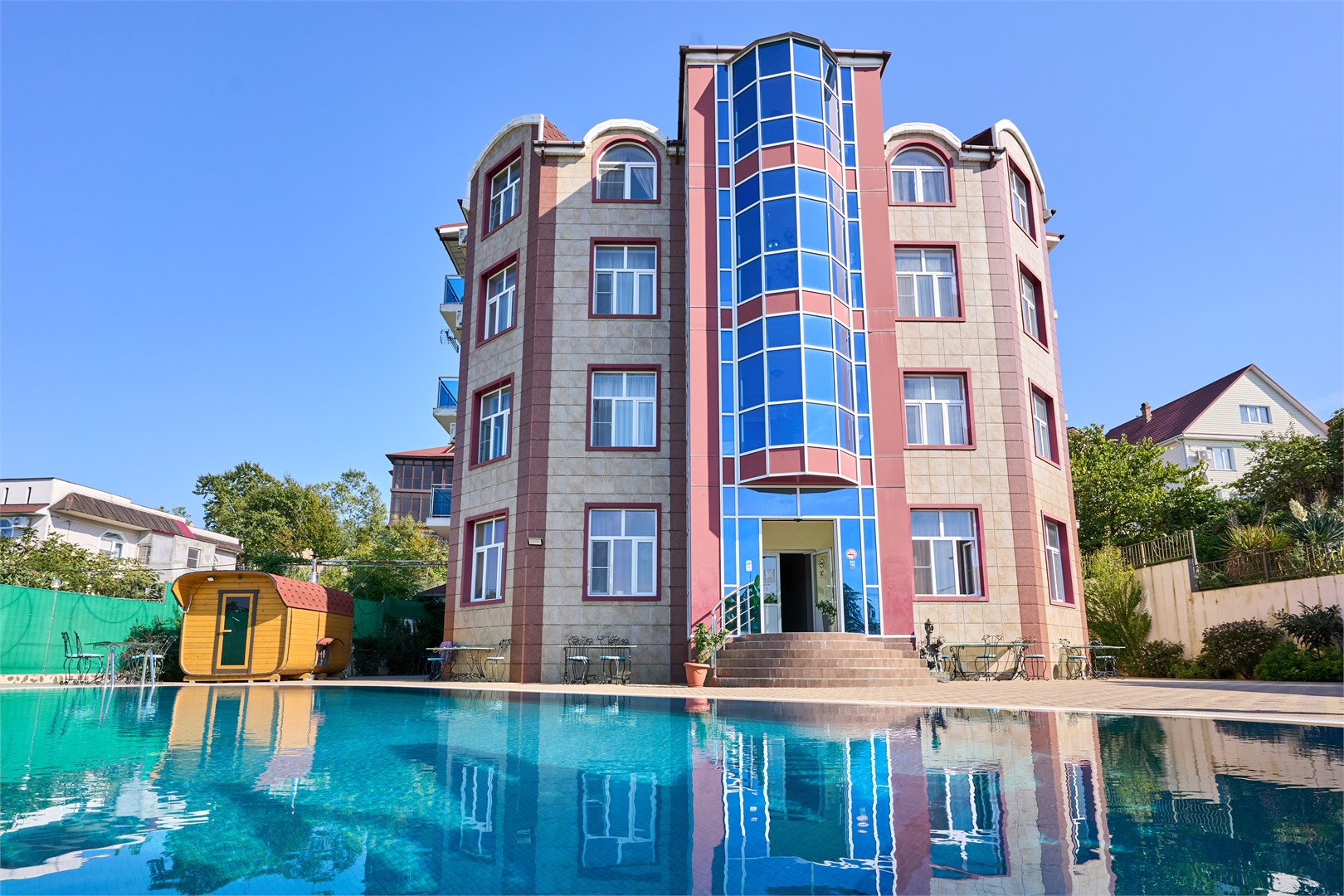 Отель Эдельвейс отдых у моря баня сауна бассейн кафе